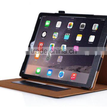 Hot Sale Vintage Card Slots Closure Faux Leather Stand Tablet Cover for Ipad Pro 9.7 Inch With Stylus Pen Strap