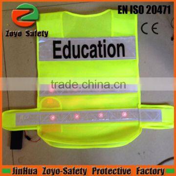 CE EN ISO 20471 High Visibility Flashing Led Safety Vest