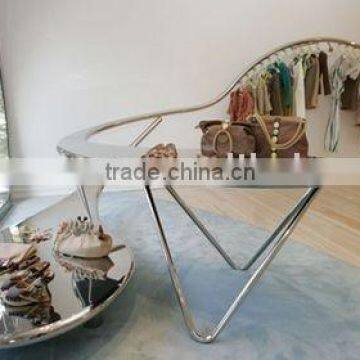 metal display table for accessories, metal shop furniture