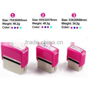 colorful Self Inking pocket Rubber Stamp,custom name /address signature rubber stamp