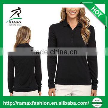 Ramax Custom Women 100% Polyester Golf Long Sleeve Polo