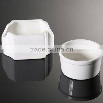 H6198 wholesale white porcelain customise coffee ceramic sugar pot