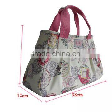 European Style Flowers Print Ladies Waterproof Canvas Handbag photo-3