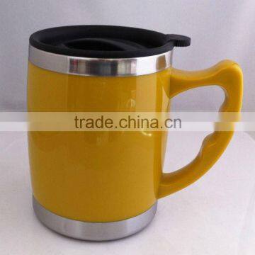 400ml Promotional ceramic and metal mug MZ-D007