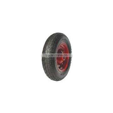 High Quality Wheelbarrow Rubber Wheel 400-8 PU photo-3
