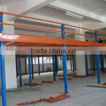 Warehouse storage mezzanine floor platform