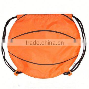 2016 xiamen best selling promotional basketball football shaped gym sack drawstring bag