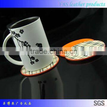 New Arrival Beer Decorative Black PU Leather Coaster photo-3