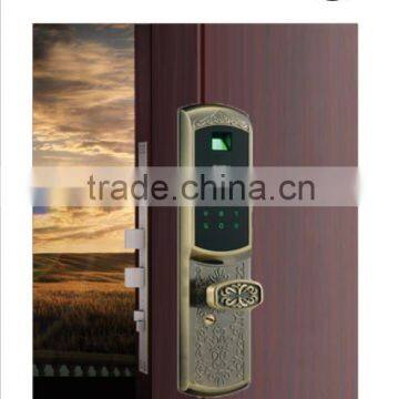 Fingerprint door lock with lcd screen opened by code
