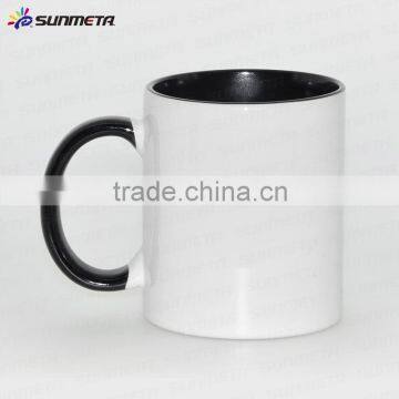 Sunmeta cheap supply color 11oz white blank sublimation coated ceramic mug(SKB-02)