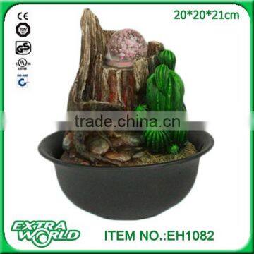 feng shui water fountain humidification crafts rockery lucky cactus water fountain