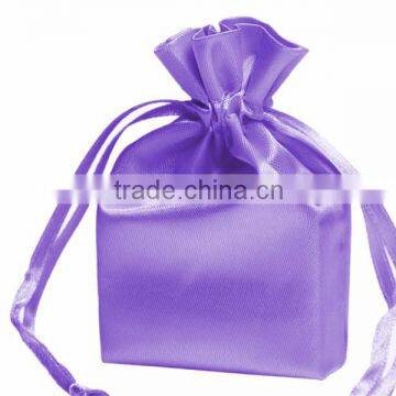 printed gift Lavender satin jewelry bag with logo