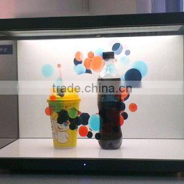 21.5" LCD transparent advertising display box , flexible transparent lcd advertising display