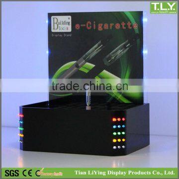 New Design Acrylic E-Cigarette Display Stand / E Cigarette Display Racks with Attractive LED Lights