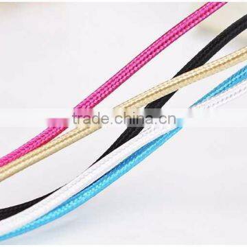 Nylon Woven USB Cable for I6 I7 Micro Usb Cable Bulk Sufficient Capacity Cable photo-3