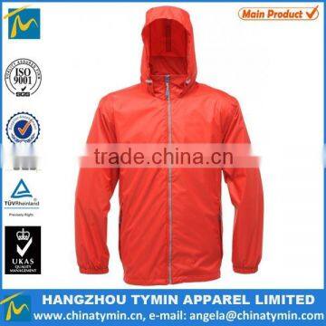 men packable nylon waterproof breathable golf jacket