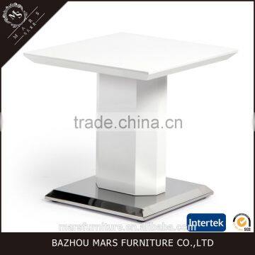 MDF high gloss chromed based side table