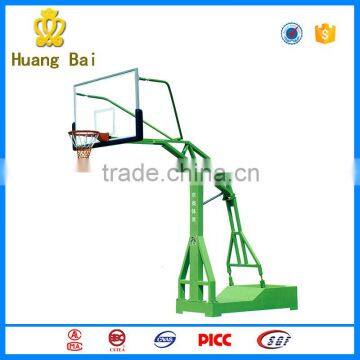 Outdoor sports equipment of toughened glass mobile basketball stand