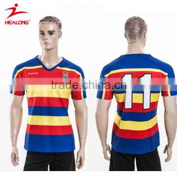 Wholesale OEM Team Set Sublimated Cheap Striped Custom Rugby Jerseys,Rugby Uniform