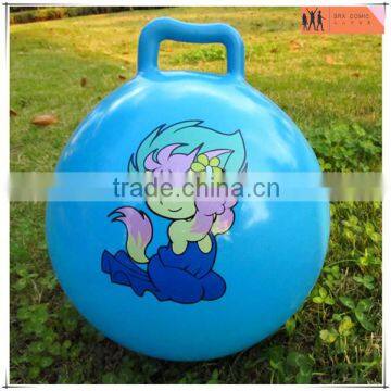 blue custom sticker inflatable jump hop ball,custom design bouncer hop ball outdoor ball,OEM outdoor ball toys manufacturer