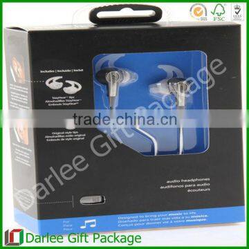 electronic high quality recycled paper printing heardphone box