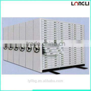 Movable Racking/Shelving For Drawings,Flat maps,Steel Drawing Storage Cabinet