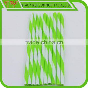 pp Drinking Straw With Spiral Green and White Color photo-2