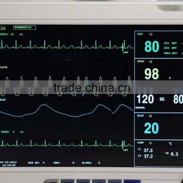 Cheap 12 Inch 6 Parameter Patient Monitor RPM 9000A ECG, NIBP, SPO2, TEMP, RESP, PR Optiaonl Thermal Recorder photo-3