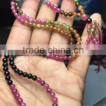 4mm level 3A tourmaline bracelets rainbow stone bracelet