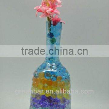 Lucky bamboo colorful aqua gel beads