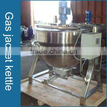 stainless steel Gas Jacketed Kettle with agitator