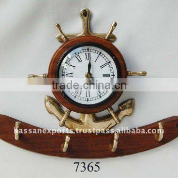 Office Brass Wheel Wall Decor wooden, nautical gifts