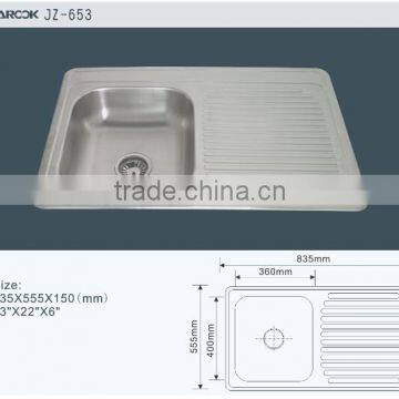 Cheap undermount kitchen sink single bowl single board kitchen sink export stainless steel kitchen sinksJZ-653