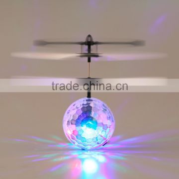 2016 New Arrival Infrared Induction Flying Flash Disco Colorful LED Ball Helicopter Child Toy Newest