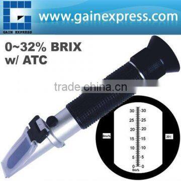 Brix Refractometer with ATC,0-32% in 0.2% division, for brandy,beer,fruits,Cutting Liquid,CNC,Vegetables,Juices,Softdrinks