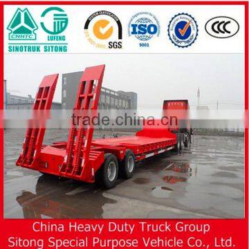 China Hevay Duty Truck Car Lowbed Semi Trailer for Large Equipment Trasportation photo-2