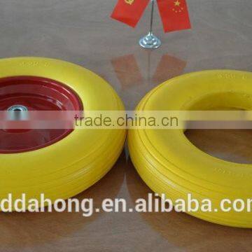 Flat PU foam wheelbarrow wheels size 350-8,item no PU1005