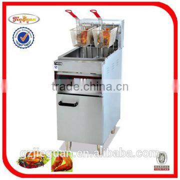Stainless Steel Gas Deep Fryer With Temperature Controller Device in Guangzhou(GF-72A) photo-6