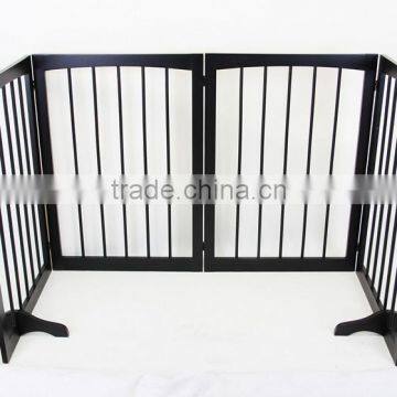 84 Inch Free Standing Folding Wooden Pet Gate Dog Fence photo-2