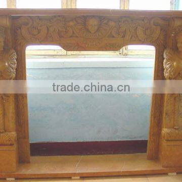 Indoor Freestanding Marble Fireplace Mantel photo-3