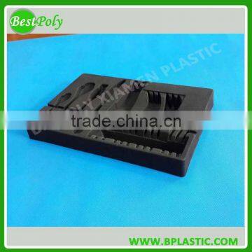 CUSTOMIZE BIG BLACK PLASTIC TRAYS BLACK THERMOFORMED BLISTER TRAYS photo-2