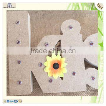 Caoxian Wedding Ceremony Letters Kiss Wooden Led Decorations Ornament photo-3