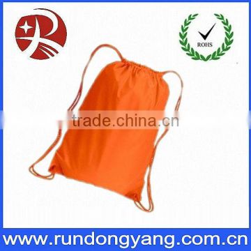 Promotional Economy Custom Orange Drawstring Bag