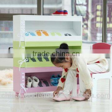 2015 refined wooden shoe racks for kids