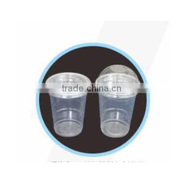 540ml / 14.5g disposable pet plastic juice cup with Flat or Dome lid