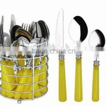 Plastic Handle Cutlery Set Stainless Made in China photo-3