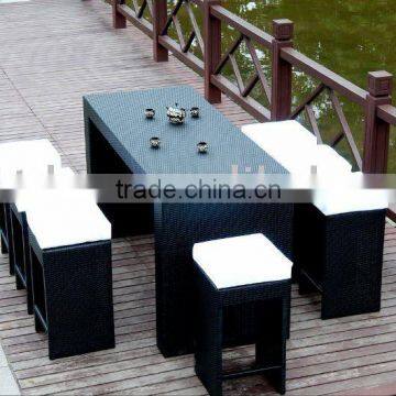 rattan bar table and stool