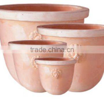 Clay terracotta pots with the beautiful style for your dreaming garden