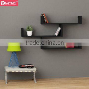 3 Tier Wooden Wall Rack Wholesale Hanging Wall Shelving for Home Wall Art Decor Floating Shelf photo-2