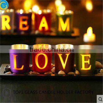 Set of Glass Candle Holders Wedding Decorations for Sale